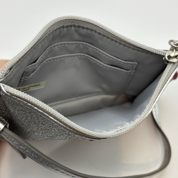 Coach Nolita 6 In Signature Silver Glitter Wristlet Purse Clutch Party - Picture 9 of 9